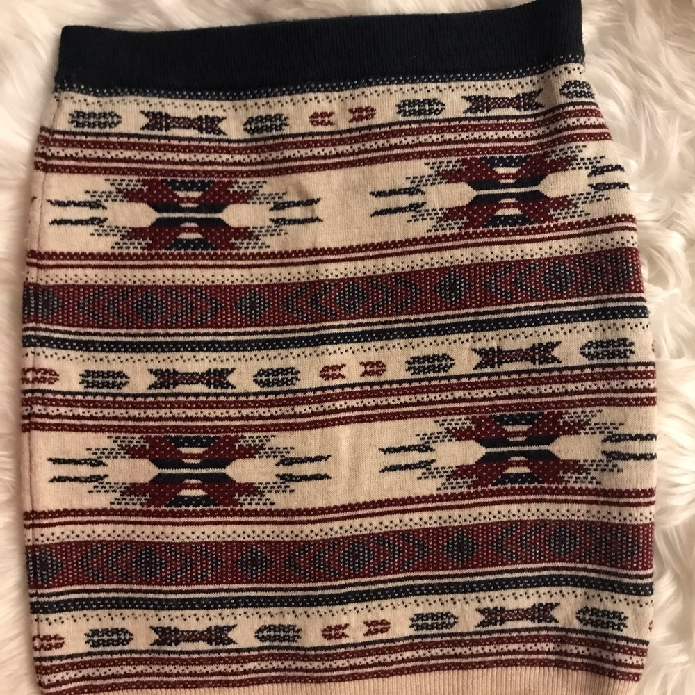 Skies are Blue Tribal Pattern Skirt